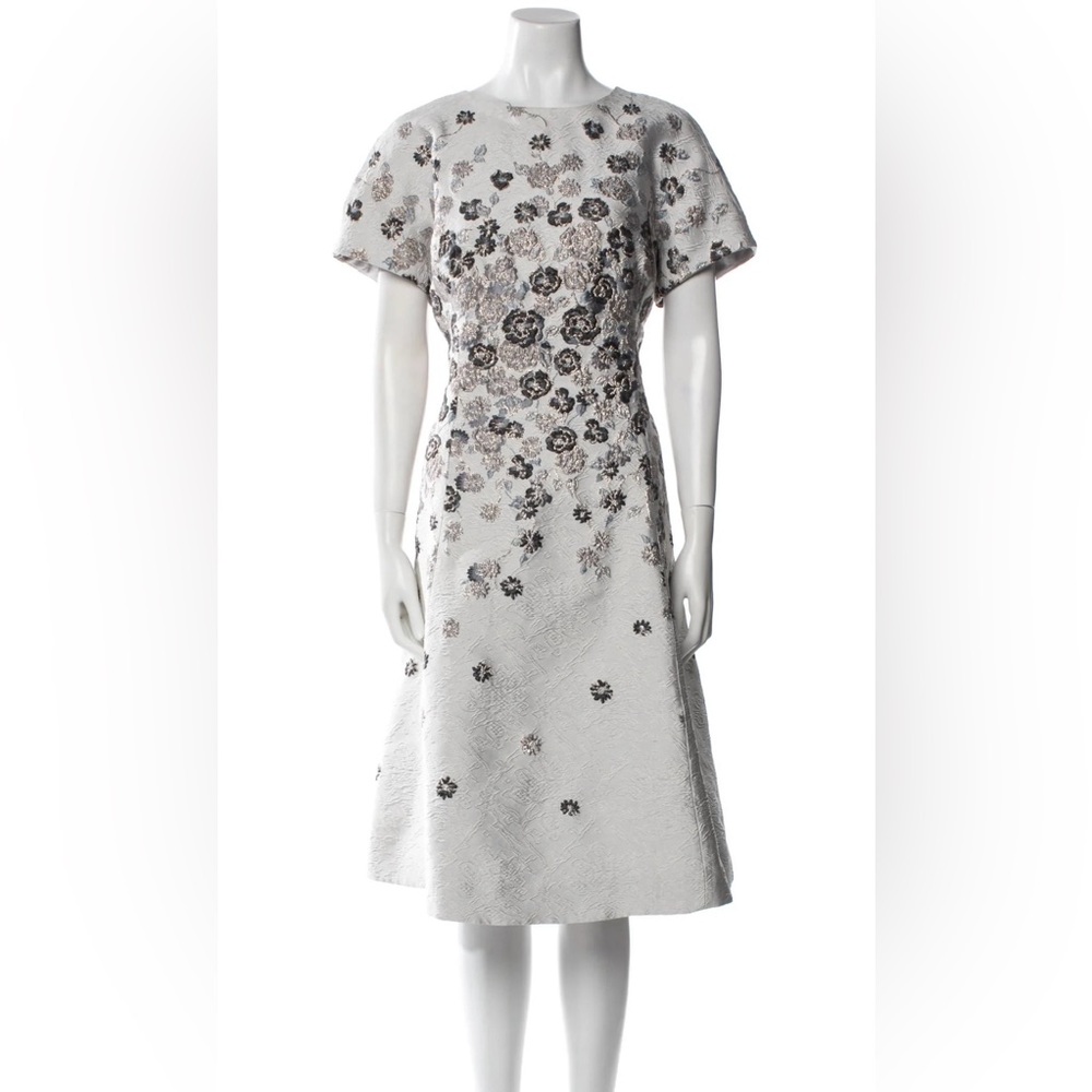 NWOT Rickie Freeman for Teri Jon | Floral Jacquard Cocktail Dress
